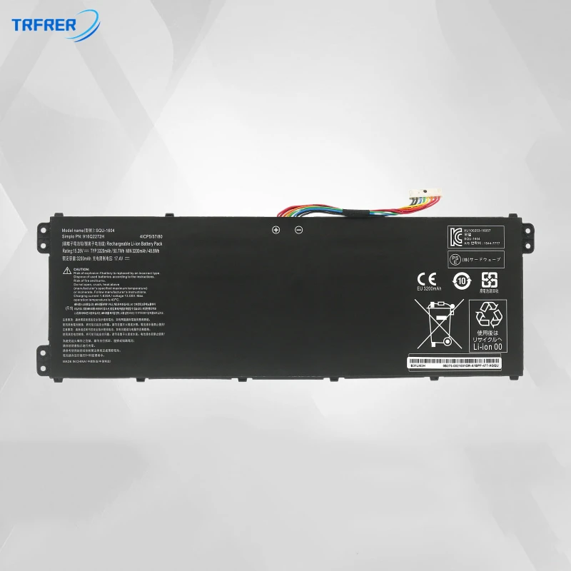 SQU-1604 Laptop Battery For Hasee 916Q2272H L9 L9-581HN3 L9-781S 15.28V 48.8wh 3200mAh
SQU-1604 Laptop Battery For Hasee 916Q2272H L9 L9-581HN3 L9-781S 15.28V 48.8wh 3200mAh