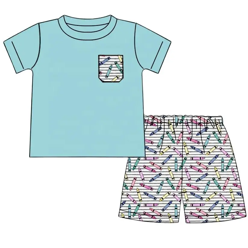 Модная школьная одежда для маленьких мальчиков, одежда из бутика, набор карандашей с принтом, хлопок, молочный шелк
Модная школьная одежда для маленьких мальчиков, одежда из бутика, набор карандашей с принтом, хлопок, молочный шелк