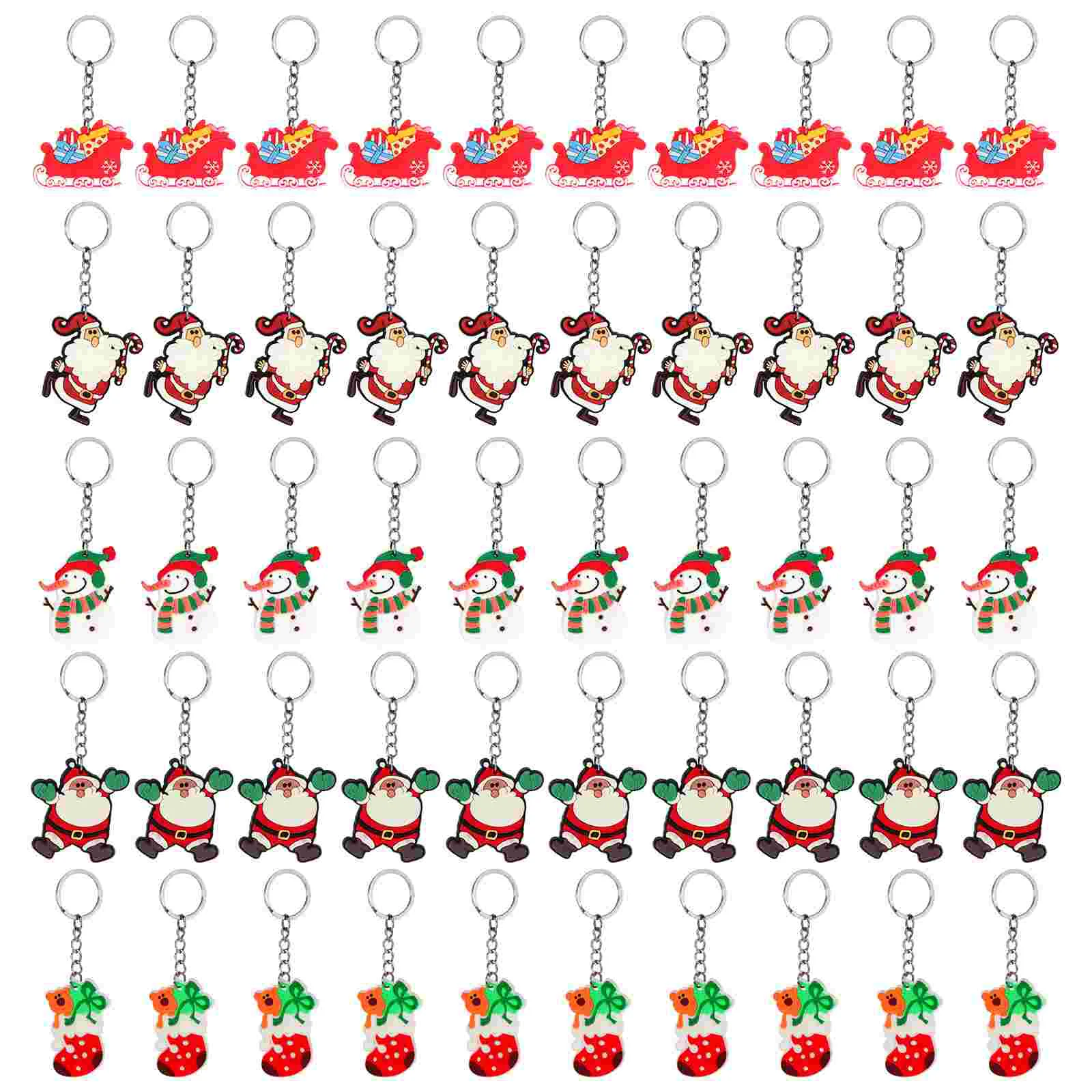 

Keychain Christmas Cartoon Key Keyring Pendantsanta Keychains Pvc Snowman Chain Tree Rings Charm Bag Purse Pedanndant