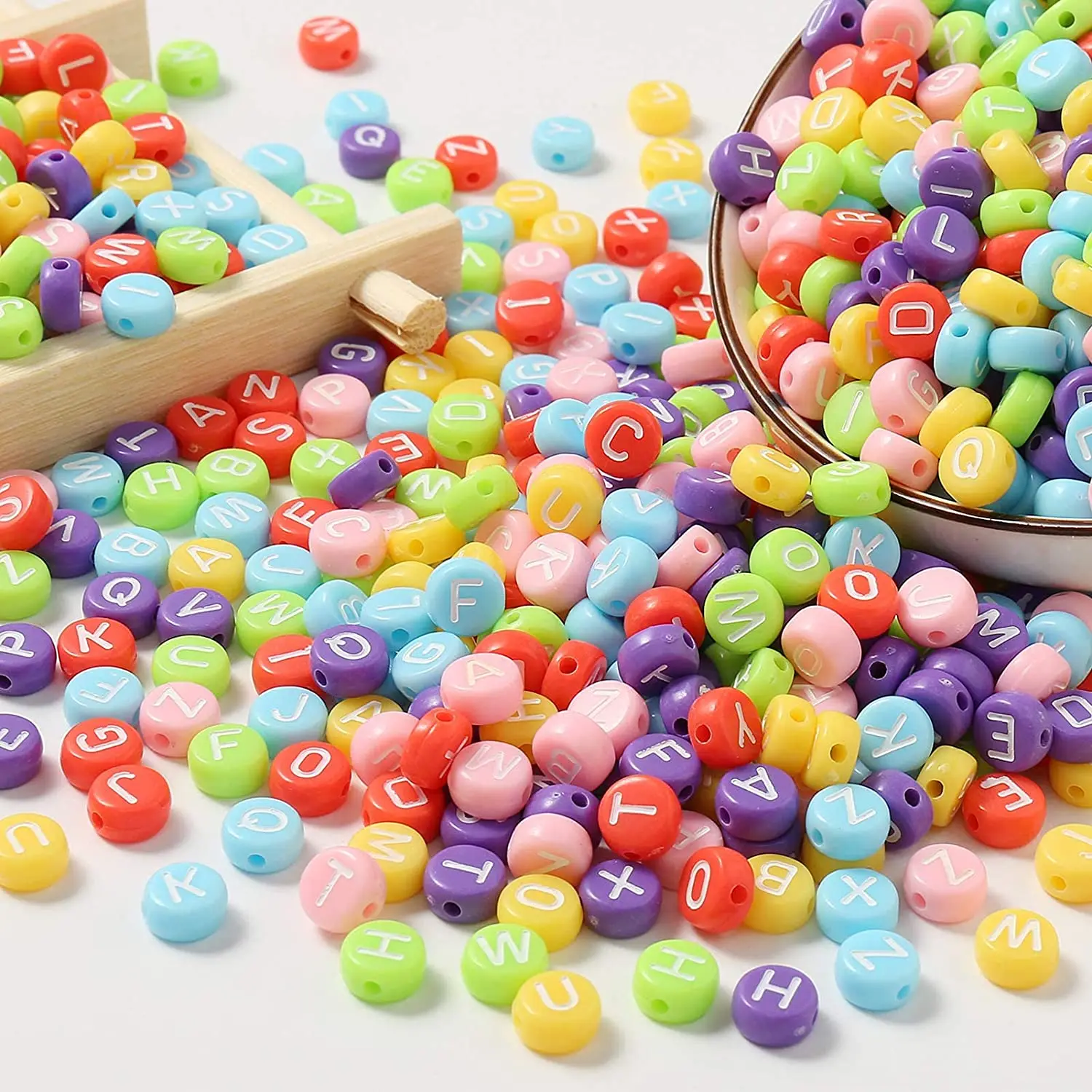 500PCS 4 x 7mm Alphabet Beads Acrylic with Colored Letter for bracelets Pony Seed Beads for Jewelry Making
500PCS 4 x 7mm Alphabet Beads Acrylic with Colored Letter for bracelets Pony Seed Beads for Jewelry Making