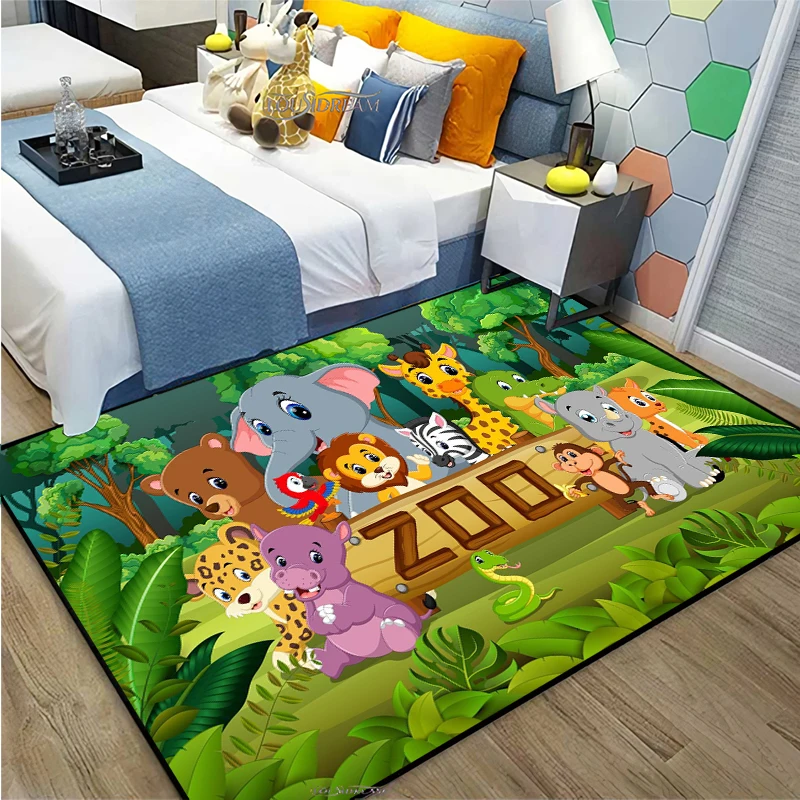 Cartoon Jungle Animal Rug Kid Play carpet living room bedroom non-slip Floor Mats Decor photography props birthday gift Alfombra
Cartoon Jungle Animal Rug Kid Play carpet living room bedroom non-slip Floor Mats Decor photography props birthday gift Alfombra