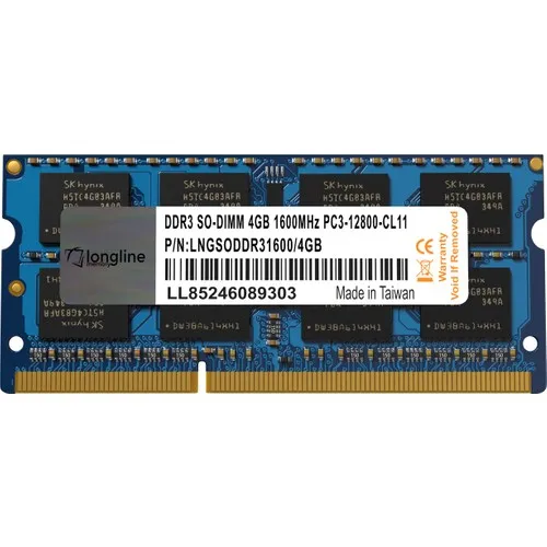 Longline PC3-12800 4GB 1600MHz DDR3 Ram LNGSODDR316004GB | Original Product | High Quality | Türkiye'den Sent discount price
Longline PC3-12800 4GB 1600MHz DDR3 Ram LNGSODDR316004GB | Original Product | High Quality | Türkiye'den Sent discount price