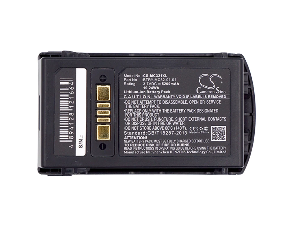 Cameron Sino 5200mA Battery for Motorola MC3200,MC32N0,MC32N0-S 82-000012-01,BTRY-MC32-01-01,BTRY-MC32-52MA-10,BTRY-MC33-52MA-01
Cameron Sino 5200mA Battery for Motorola MC3200,MC32N0,MC32N0-S 82-000012-01,BTRY-MC32-01-01,BTRY-MC32-52MA-10,BTRY-MC33-52MA-01