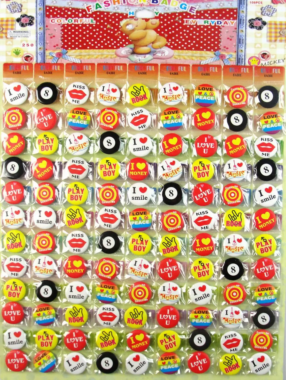 48 Pcs/Set 108 Pcs/Set I LOVE Kid's Cartoon anime Brooches Pin Badge 25MM 2.5CM 45MM 4.5CM Wholesale
48 Pcs/Set 108 Pcs/Set I LOVE Kid's Cartoon anime Brooches Pin Badge 25MM 2.5CM 45MM 4.5CM Wholesale