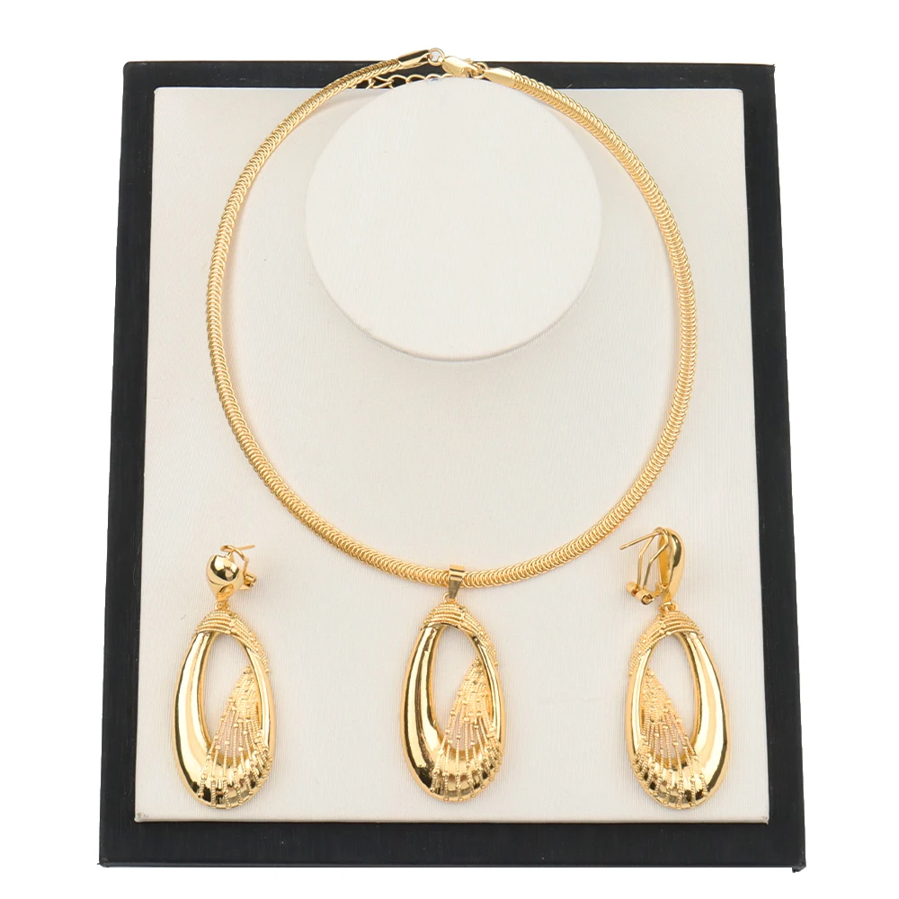 Women Jewelry Set Luxury 18k Gold Plated 3 Pcs Italian Jewelry Sets For Women Fashion Style 40+5cm Length Bridal Wedding Jewelry
Women Jewelry Set Luxury 18k Gold Plated 3 Pcs Italian Jewelry Sets For Women Fashion Style 40+5cm Length Bridal Wedding Jewelry