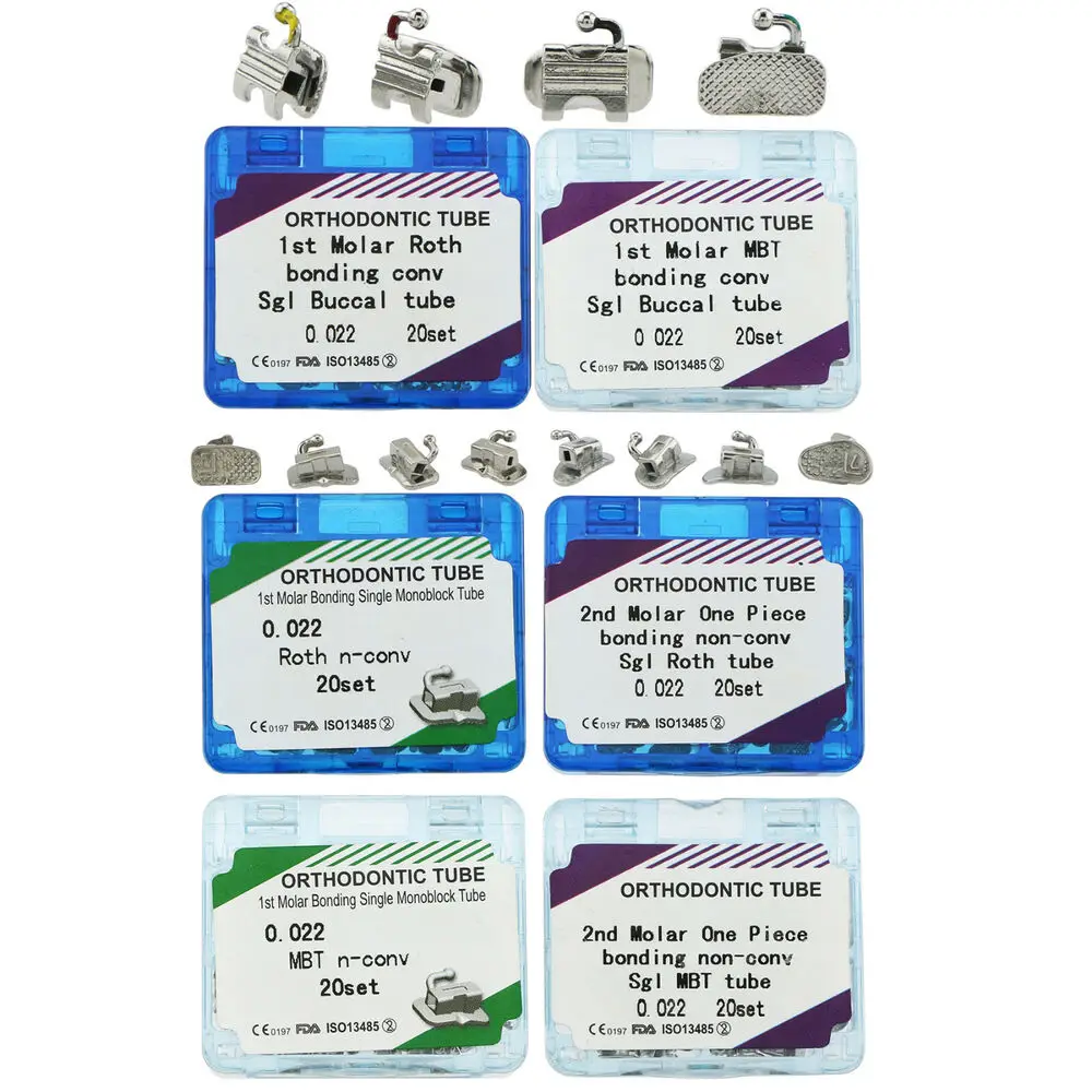 Dental Orthodontic MBT Roth 022 1st 2nd Molar Buccal Tubes Monoblock Convertible
Dental Orthodontic MBT Roth 022 1st 2nd Molar Buccal Tubes Monoblock Convertible