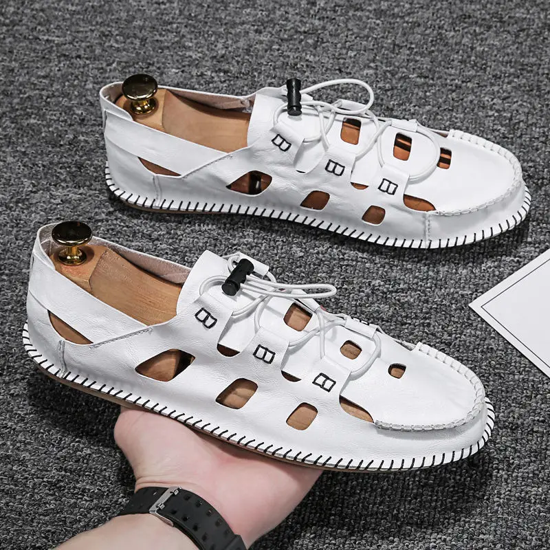 Luxury Cowhide White Men's Sandals Summer Leather Sandalias Lightweight Comfortable Casual Beach Male Shoes Soft Sole Non-Slip
Luxury Cowhide White Men's Sandals Summer Leather Sandalias Lightweight Comfortable Casual Beach Male Shoes Soft Sole Non-Slip