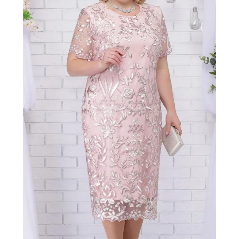 Vintage Women Long Loose Dress 2023 Elegant Female Flower Embroidery O Neck Short Sleeve Midi Dress
Vintage Women Long Loose Dress 2023 Elegant Female Flower Embroidery O Neck Short Sleeve Midi Dress