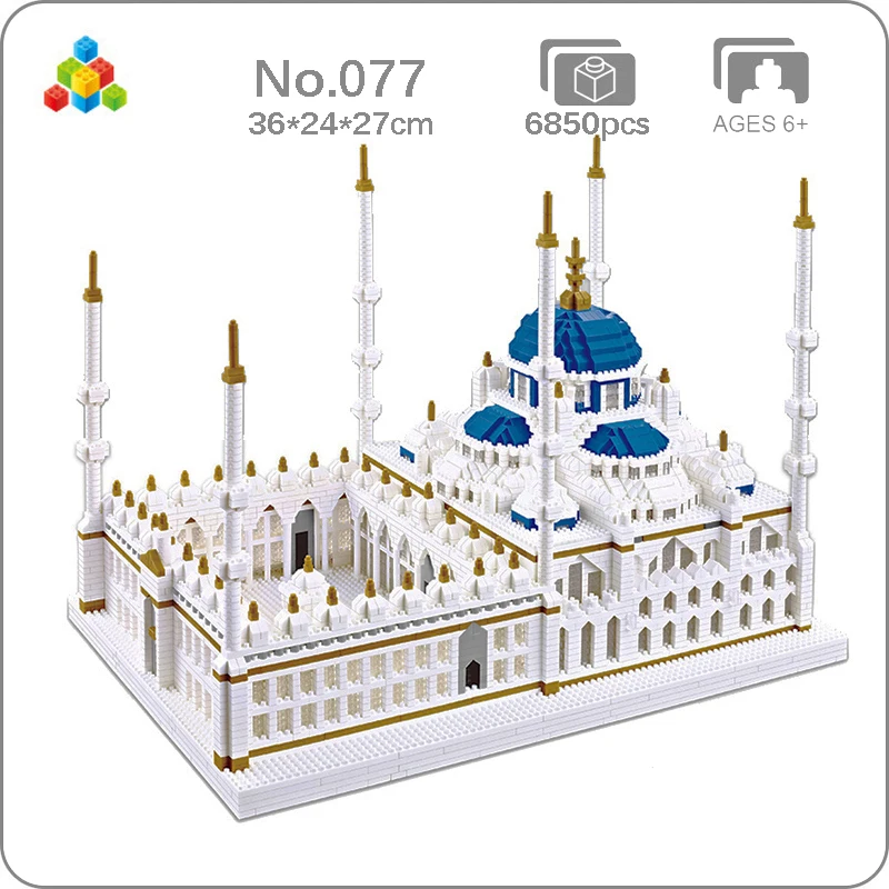 YZ 077 мировая архитектура Турция мечеть храм замок дворец 3D Мини Алмазные блоки