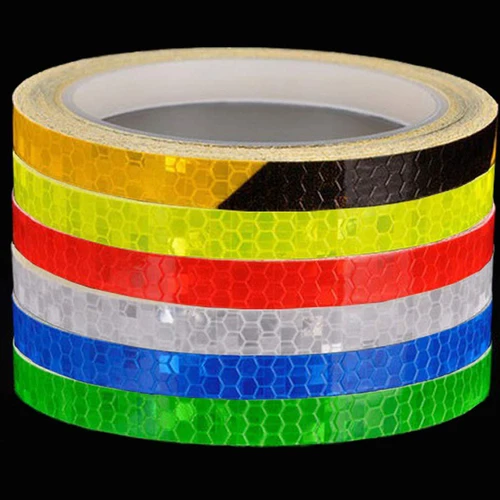 

1CM*8M Bicycle Wheels Reflect Fluorescent MTB Bike Reflective Sticker Strip Tape For Cycling Warning Safety Bicycle Wheel Decor