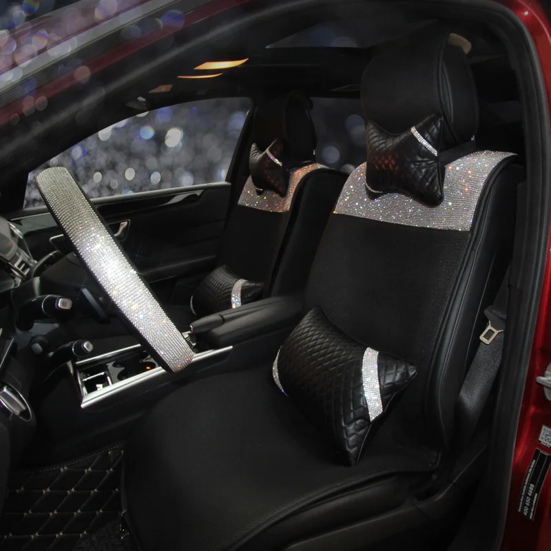 Fashion Rhinestones Universal Car Seat Covers Ice Silk Auto Seat Cushion Styling Crystal Auto Covers Car Interior Accessories
Fashion Rhinestones Universal Car Seat Covers Ice Silk Auto Seat Cushion Styling Crystal Auto Covers Car Interior Accessories