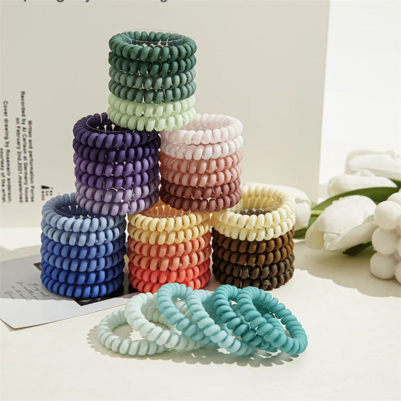 6pcs Matt Colors Glow in Dark Cloth Telephone Wire Rubber Bands for women Stretchy Colors Non-mark Spiral Coil Ropes Hair Ties
6pcs Matt Colors Glow in Dark Cloth Telephone Wire Rubber Bands for women Stretchy Colors Non-mark Spiral Coil Ropes Hair Ties