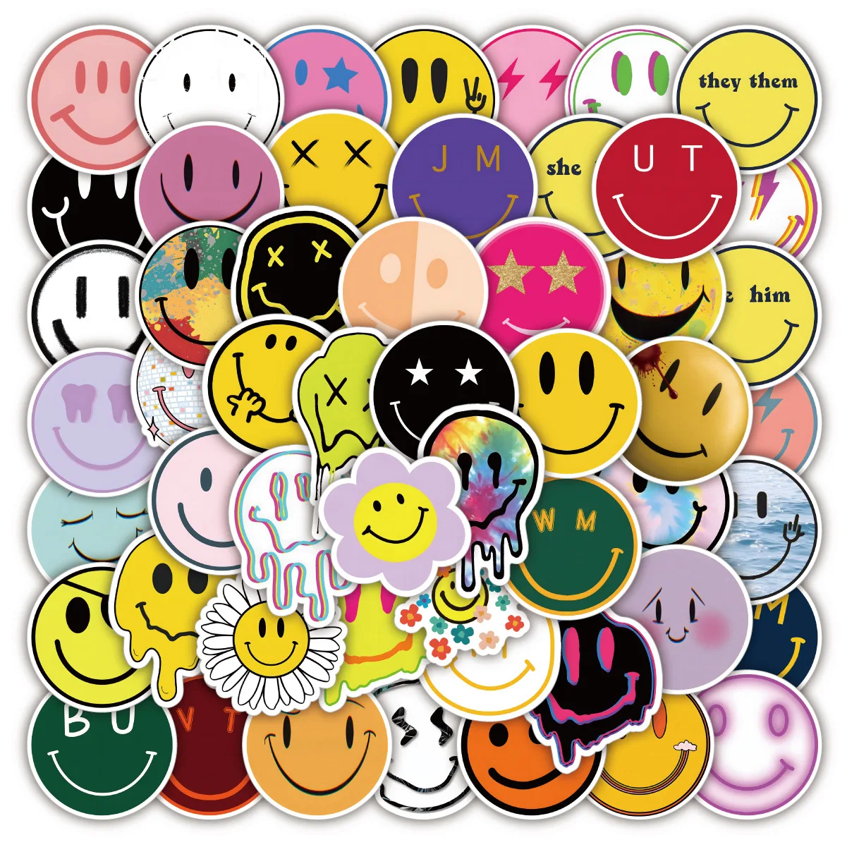 10/30/50pcs new cute smiley graffiti stickers waterproof removable notebook skateboard luggage motorcycle water cup stickers
10/30/50pcs new cute smiley graffiti stickers waterproof removable notebook skateboard luggage motorcycle water cup stickers