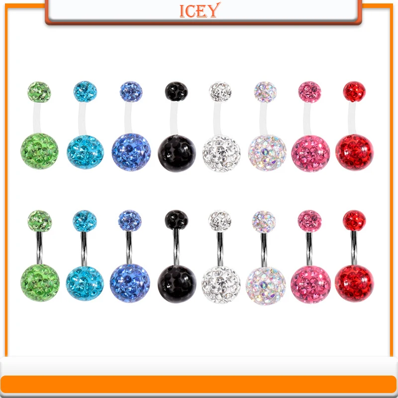 1pc acrylic belly ring Soft clay ball navel stud rhinestones belly navel jewelry crystal belly button ring Zinc alloy navel bar
1pc acrylic belly ring Soft clay ball navel stud rhinestones belly navel jewelry crystal belly button ring Zinc alloy navel bar