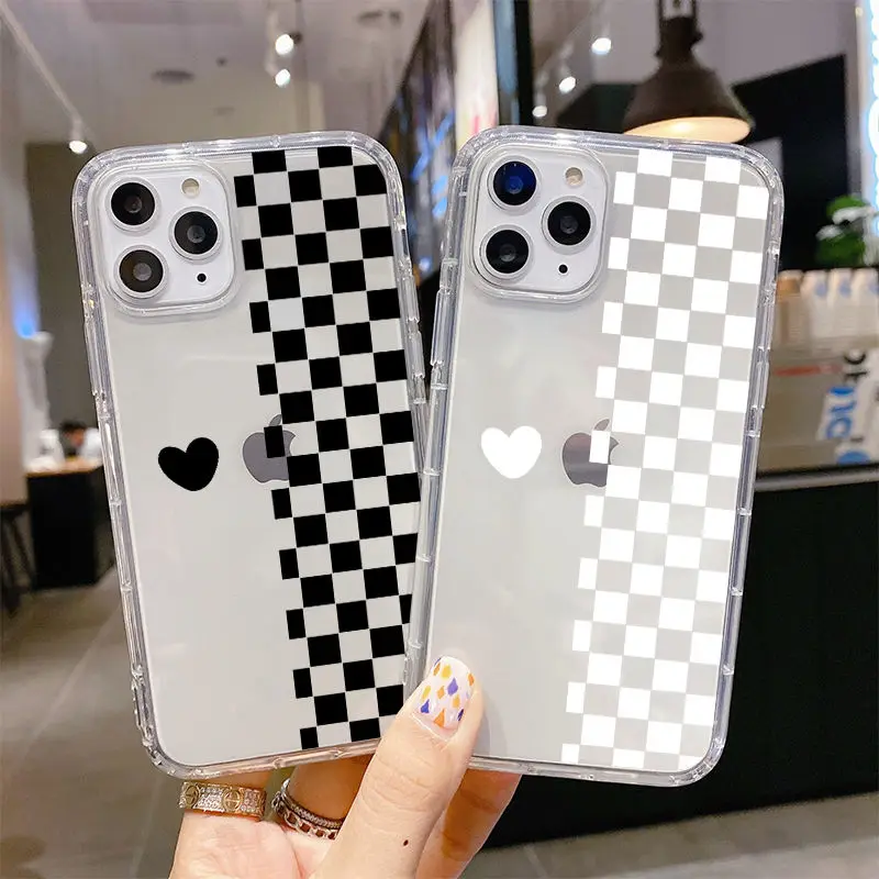Chessboard Heart Clear For iPhone 12 Case Mini 11 13 Pro Max X XR XS Max SE 2020 8 7 6 6S Plus Protective Soft Silicone Cover
Chessboard Heart Clear For iPhone 12 Case Mini 11 13 Pro Max X XR XS Max SE 2020 8 7 6 6S Plus Protective Soft Silicone Cover