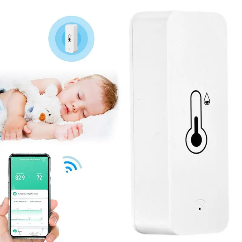 Wi-Fi датчик температуры и влажности, домашний гигрометр, термометр, детектор, дистанционное управление через приложение
Wi-Fi датчик температуры и влажности, домашний гигрометр, термометр, детектор, дистанционное управление через приложение
