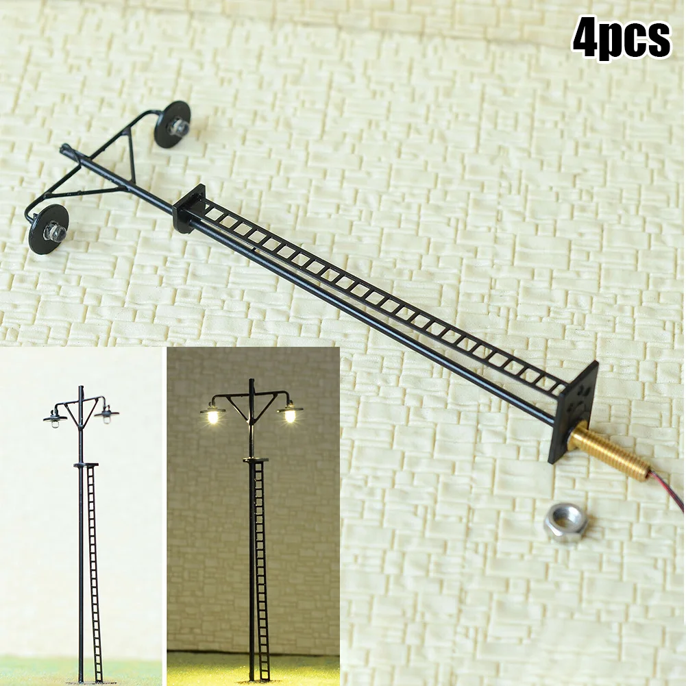 4Pcs HO Scale LED Yard Light Model Train Railroad Street Station Lamp Post Garden Street Light Building Layout Decor
4Pcs HO Scale LED Yard Light Model Train Railroad Street Station Lamp Post Garden Street Light Building Layout Decor