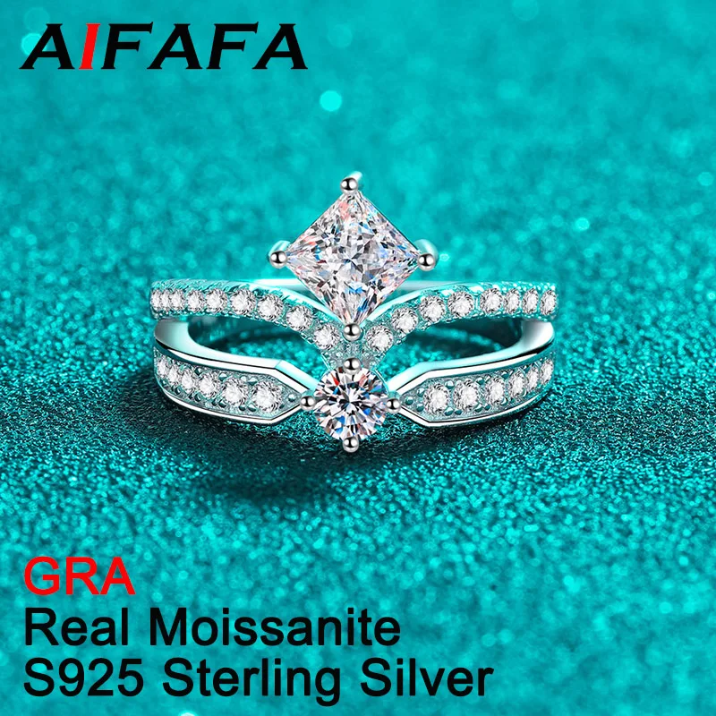 AIFAFA 1.3 Carat Real Moissanite Crown Rings For Women Lady Pt950 Plated S925 Sterling Silver Sparkling GRA Jewelry Wholesale
AIFAFA 1.3 Carat Real Moissanite Crown Rings For Women Lady Pt950 Plated S925 Sterling Silver Sparkling GRA Jewelry Wholesale