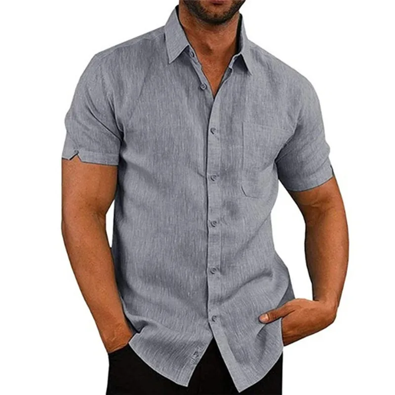 Mens Summer Linen Blouse Short Sleeve Baggy Buttons Solid Comfortable Pure Linen Casual Loose Holiday Shirts Tee Tops
Mens Summer Linen Blouse Short Sleeve Baggy Buttons Solid Comfortable Pure Linen Casual Loose Holiday Shirts Tee Tops