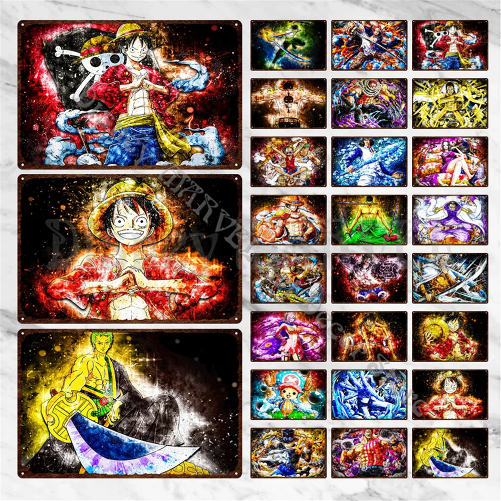 Цельный металлический знак Ретро аниме металлические наклейки на стену Луффи Зоро жестяной знак бар клуб декоративная табличка винтажное ... 
Цельный металлический знак Ретро аниме металлические наклейки на стену Луффи Зоро жестяной знак бар клуб декоративная табличка винтажное ...