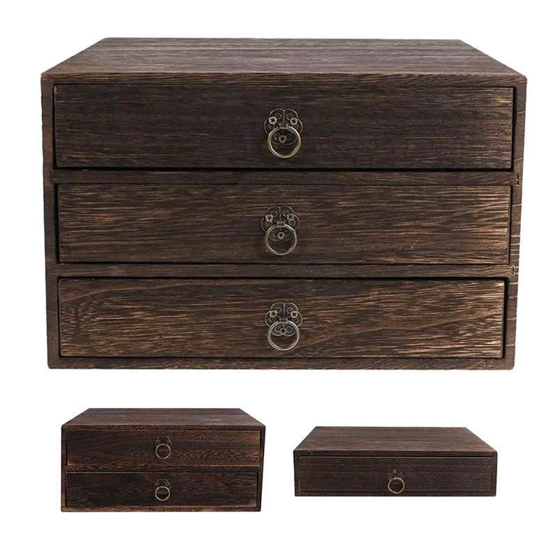 1Pcs Solid Wood Storage Desk Box Retro Drawer Type Desktop Organizer Office Desktop Jewelry Cosmetic Organizer
1Pcs Solid Wood Storage Desk Box Retro Drawer Type Desktop Organizer Office Desktop Jewelry Cosmetic Organizer