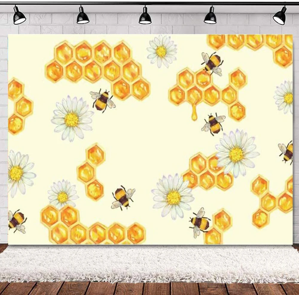 Cartoon Bee Theme Photography Backdrop Sweet Honey Blossoming Flowers Bee Forage Background Harvest Season Photo Booth Props
Cartoon Bee Theme Photography Backdrop Sweet Honey Blossoming Flowers Bee Forage Background Harvest Season Photo Booth Props