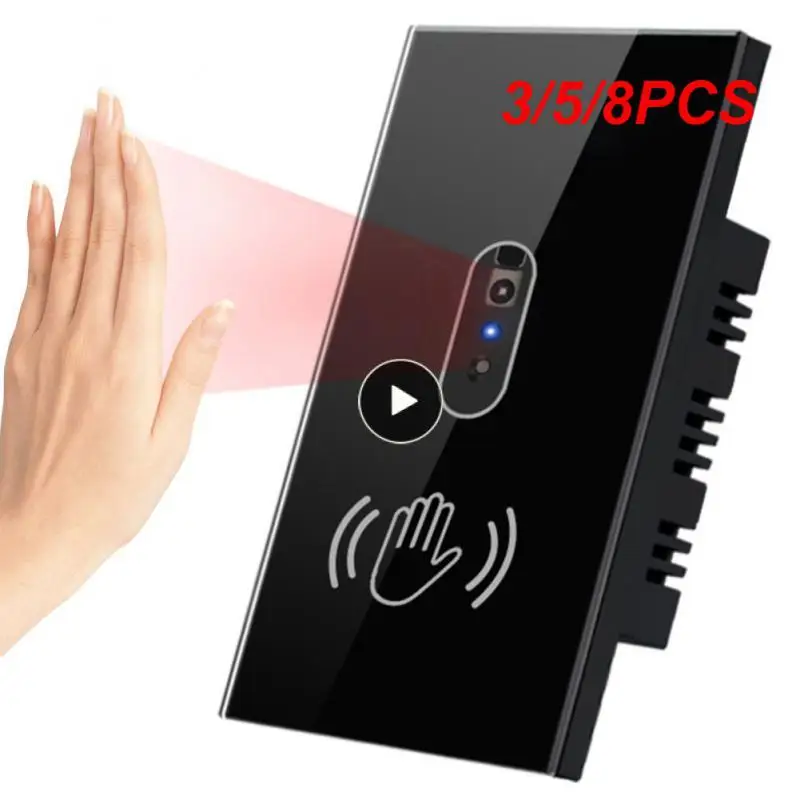 3/5/8PCS Neutral Wire Wall Light Switch Us Infrared Sensor Switch No Touch Needed Intelligent Switch Tempered Glass Panel
3/5/8PCS Neutral Wire Wall Light Switch Us Infrared Sensor Switch No Touch Needed Intelligent Switch Tempered Glass Panel