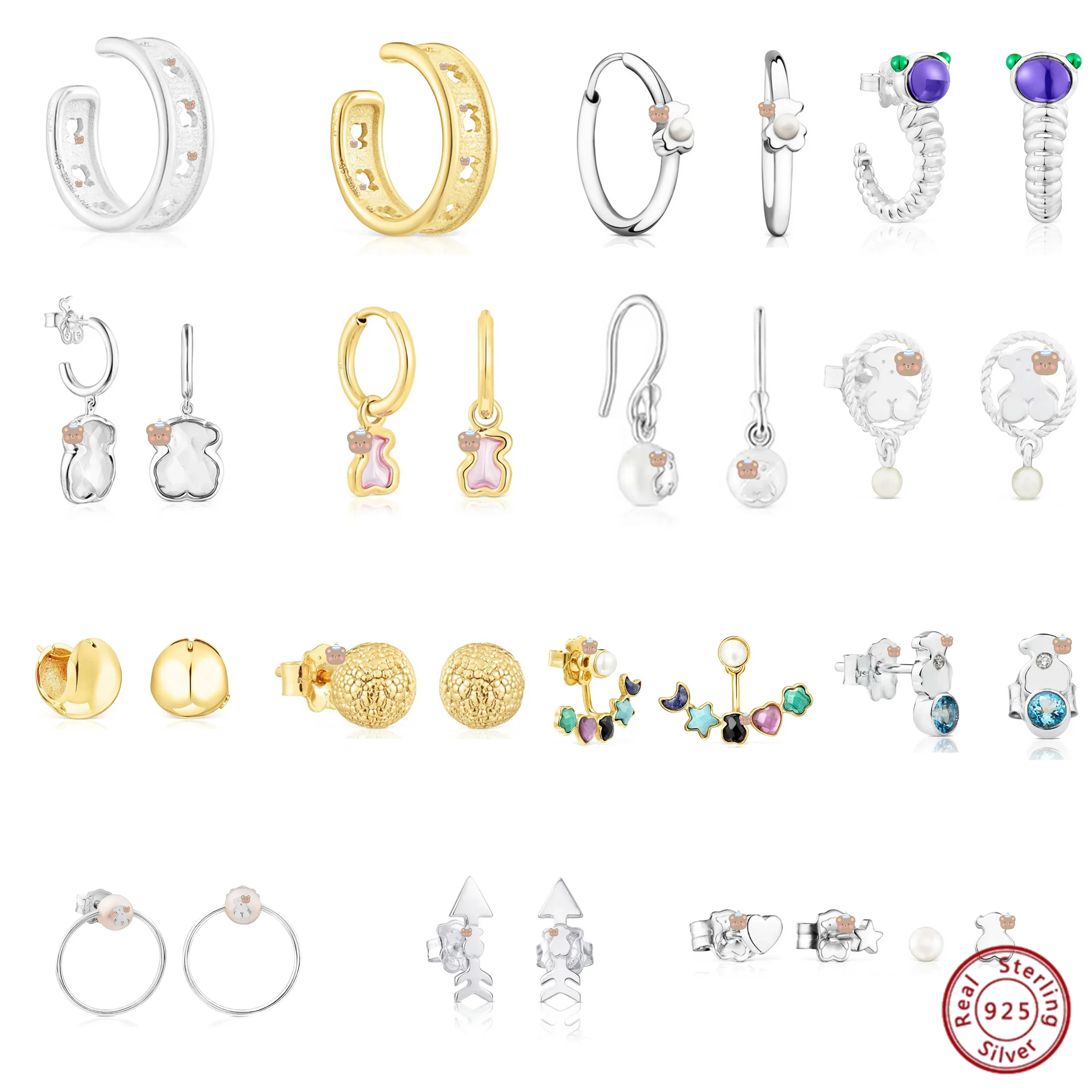 Усовершенствуйте свою элегантность с помощью испанского медведя 2023 новые серьги-гвоздики-маленькие, нежные и элегантные гвоздики S925 
Усовершенствуйте свою элегантность с помощью испанского медведя 2023 новые серьги-гвоздики-маленькие, нежные и элегантные гвоздики S925