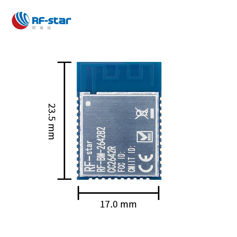 TI CC2642R 2,4 ГГц модуль CC2642 Bluetooth LE5.2 модуль 5 дБм RFstar беспроводной UART передатчик приемник для Bluetooth сетки RTLS
TI CC2642R 2,4 ГГц модуль CC2642 Bluetooth LE5.2 модуль 5 дБм RFstar беспроводной UART передатчик приемник для Bluetooth сетки RTLS