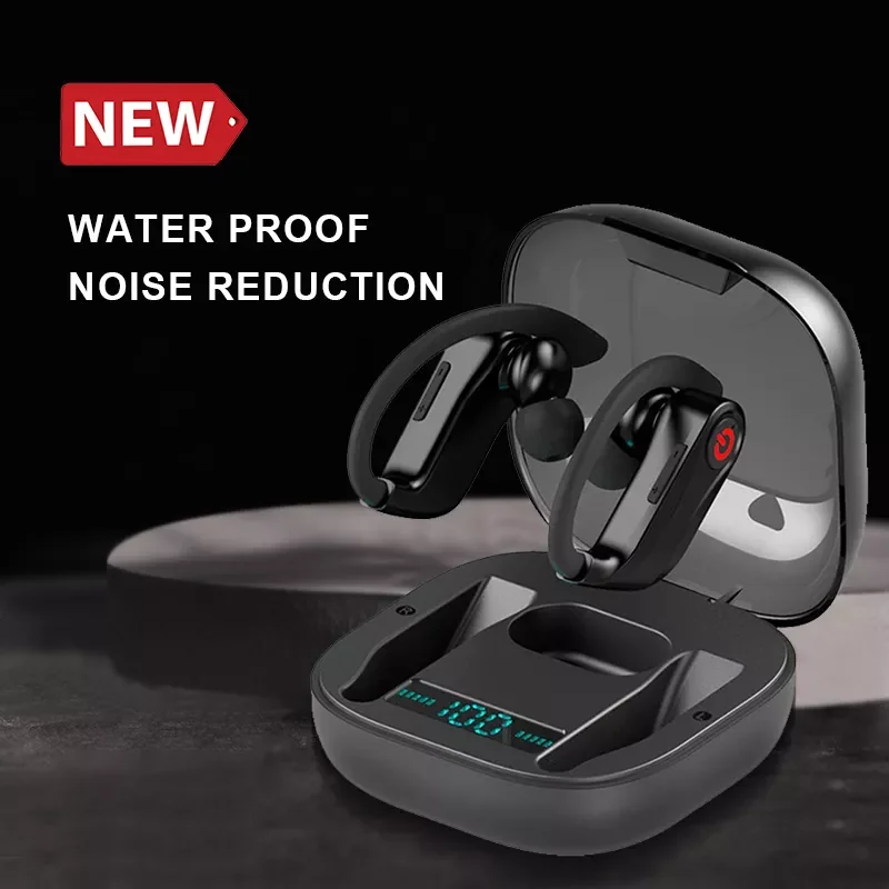 Sports Bluetooth Wireless Headphones with Mic IPX5 Waterproof Ear Hooks LED Display Bluetooth Earphone HiFi Stereo Music Headset 
Sports Bluetooth Wireless Headphones with Mic IPX5 Waterproof Ear Hooks LED Display Bluetooth Earphone HiFi Stereo Music Headset