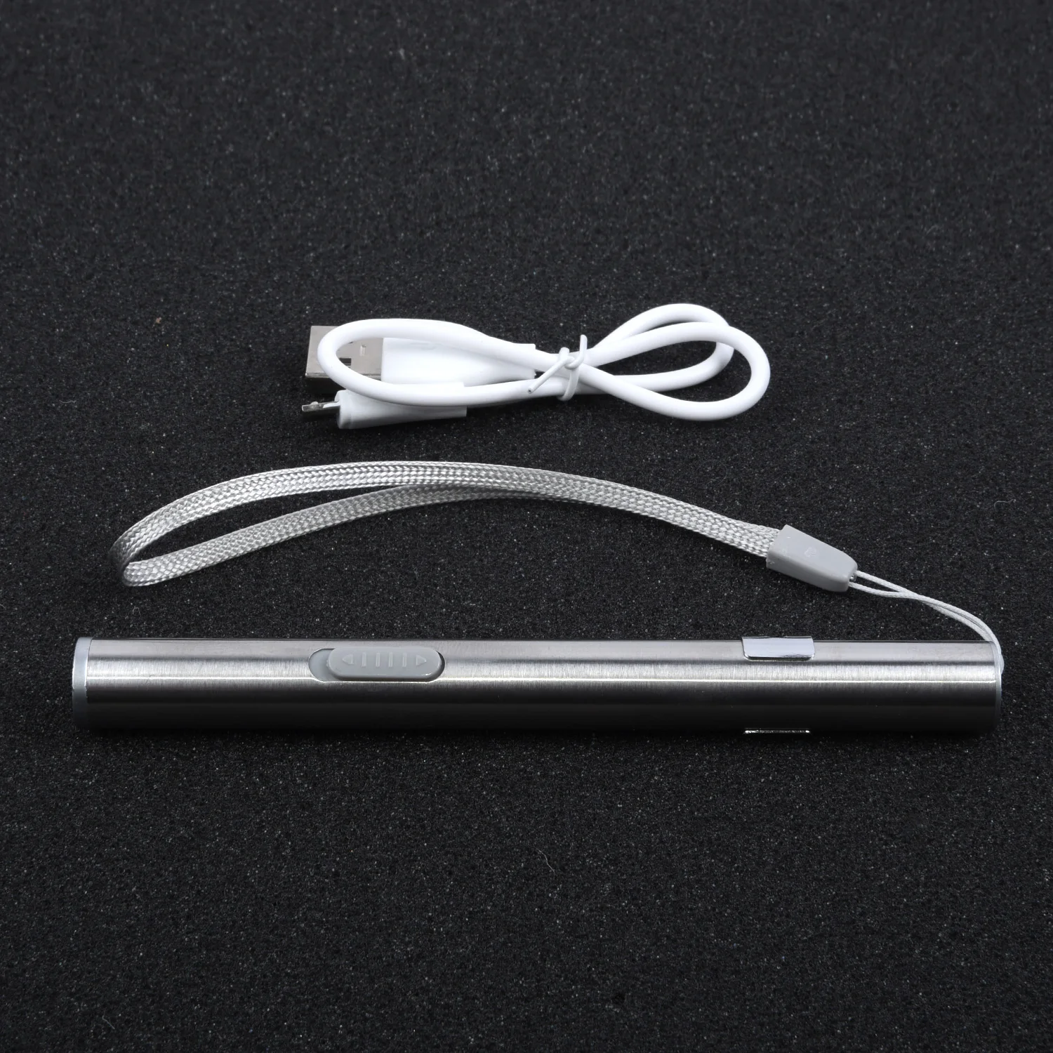 13*1.3*1.3 cm Pen Pencil Torch Rechargeable Flashlight Lamp Stainless Steel Camping Silver Mini Pocket Durable
13*1.3*1.3 cm Pen Pencil Torch Rechargeable Flashlight Lamp Stainless Steel Camping Silver Mini Pocket Durable