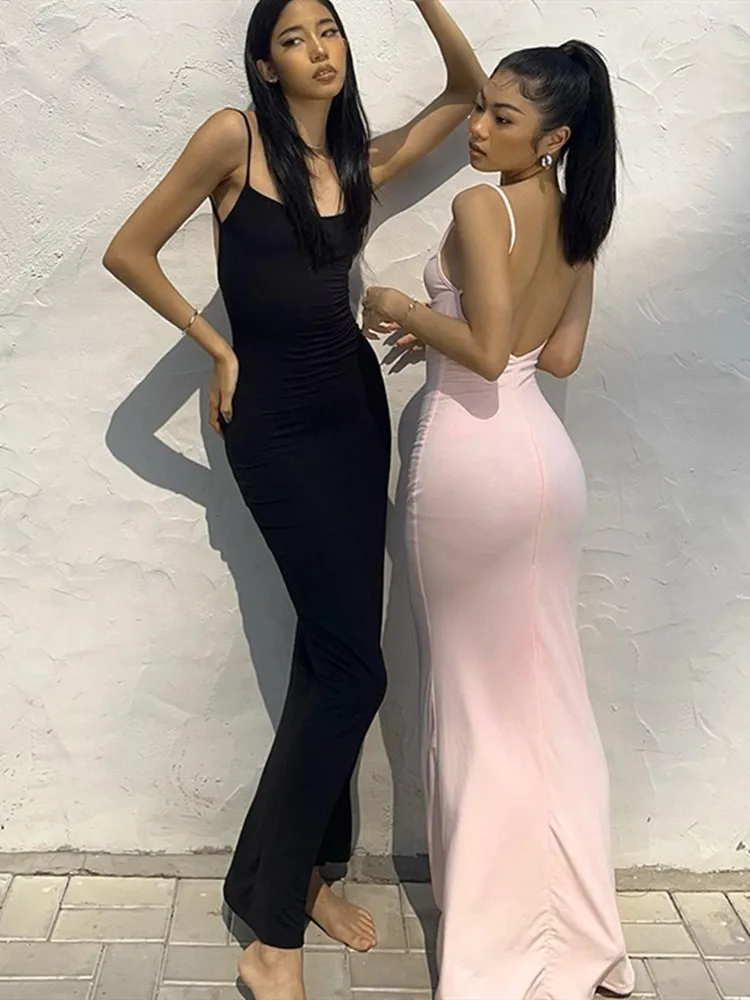 hirigin Spaghetti Strap Long Dress Women Mermaid Flare Square Neck Tube Backless Elegant Leisure Soft Summer Basic Fitness
hirigin Spaghetti Strap Long Dress Women Mermaid Flare Square Neck Tube Backless Elegant Leisure Soft Summer Basic Fitness