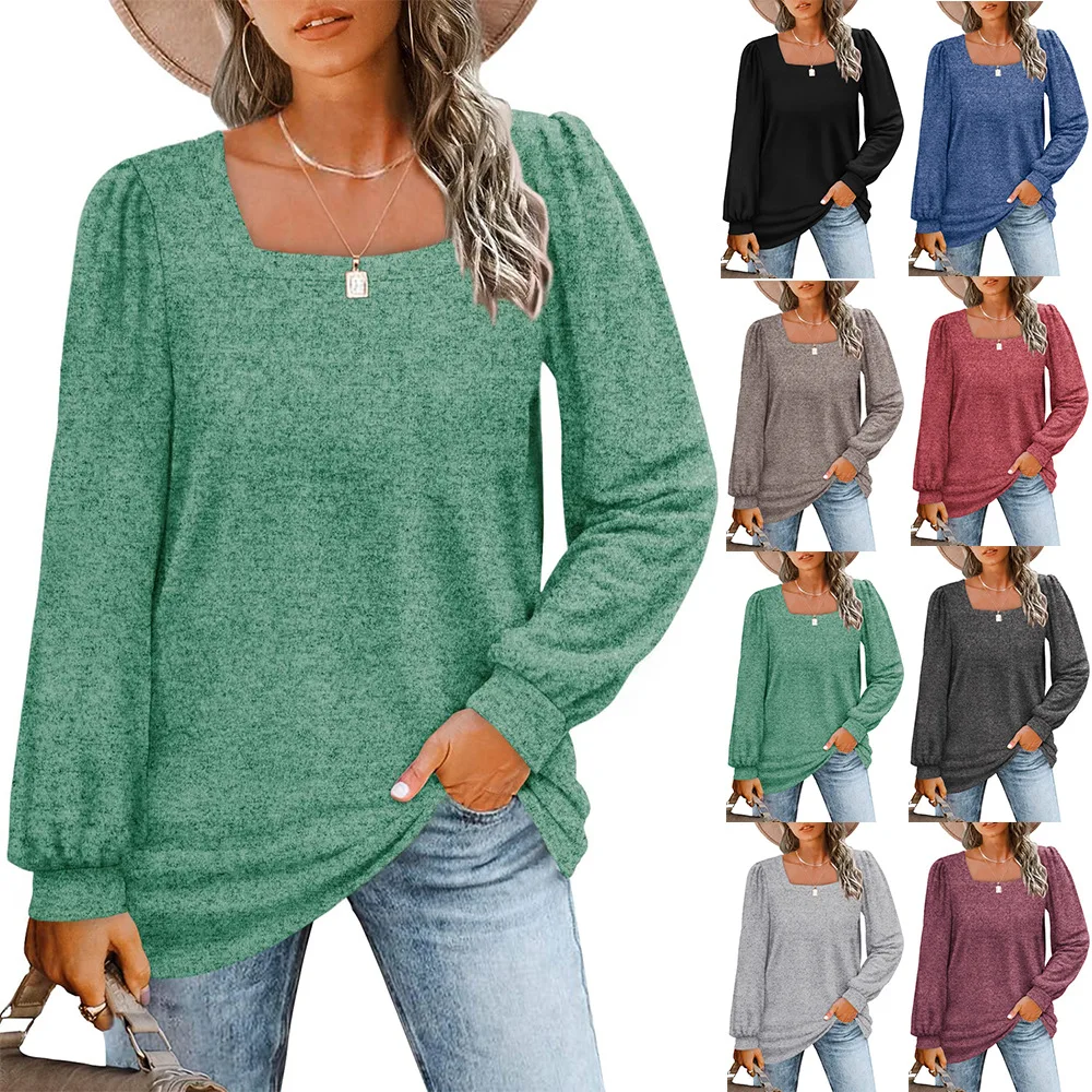 2022 Women's Autumn Winter New Blouse Loose Casual Puffed Sleeves Square Neck Simple Elegant Solid Long Sleeve Tops Tee Shirt
2022 Women's Autumn Winter New Blouse Loose Casual Puffed Sleeves Square Neck Simple Elegant Solid Long Sleeve Tops Tee Shirt