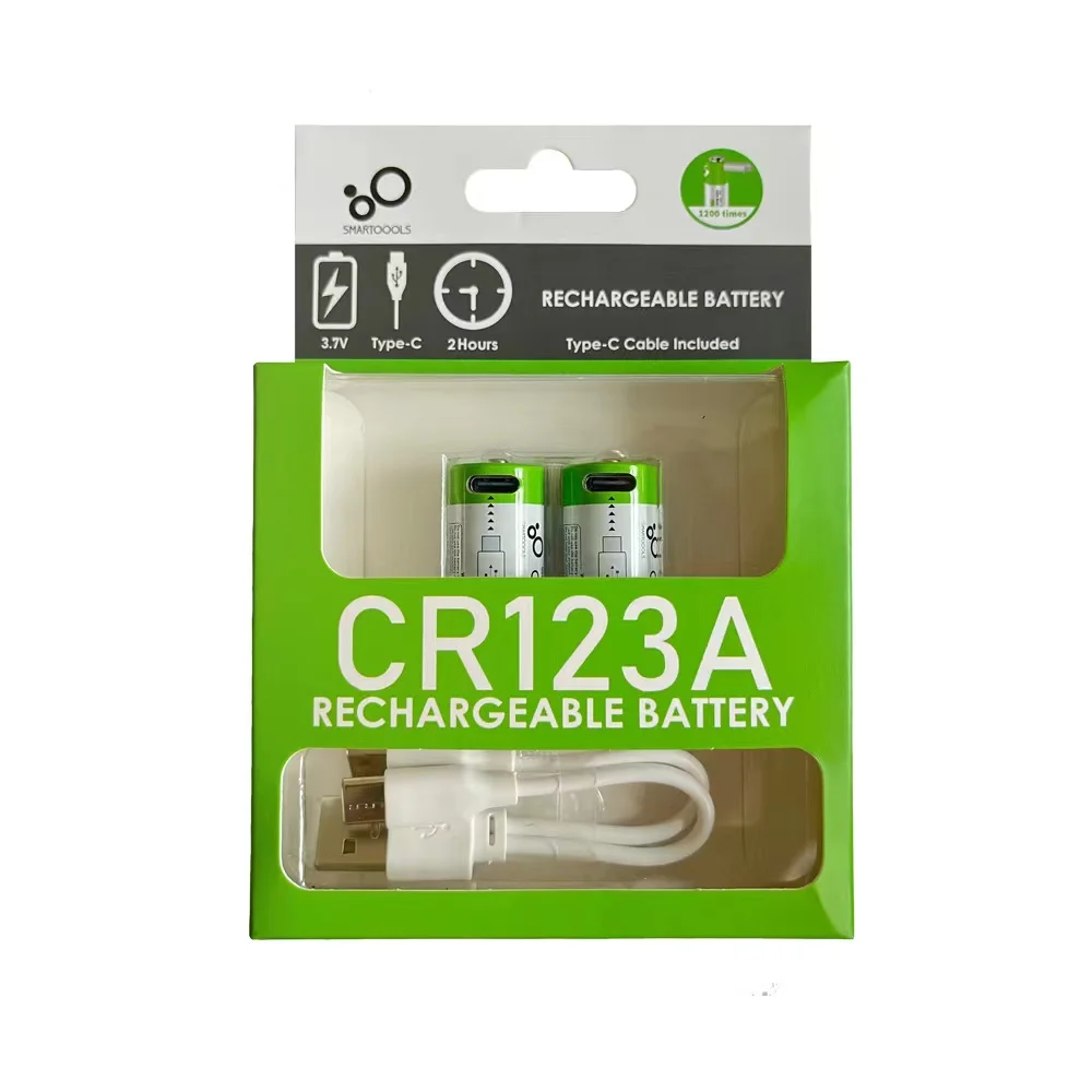2PCS CR123A Batteries 3.7V Li-ion 16340 Rechargeable Battery for Laser Pen LED Flashlight Cell + Type-c Cable Fast Charging
2PCS CR123A Batteries 3.7V Li-ion 16340 Rechargeable Battery for Laser Pen LED Flashlight Cell + Type-c Cable Fast Charging