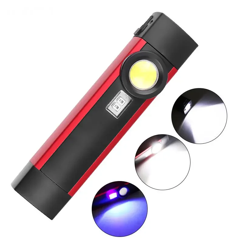 Рабочий фонарь XPE + COB LED + 395 пурпурный, 4 режима, USB перезаряжаемая уличная многофункциональная вспышка, аварийный фонарь для кемпинга с магнитом
Рабочий фонарь XPE + COB LED + 395 пурпурный, 4 режима, USB перезаряжаемая уличная многофункциональная вспышка, аварийный фонарь для кемпинга с магнитом