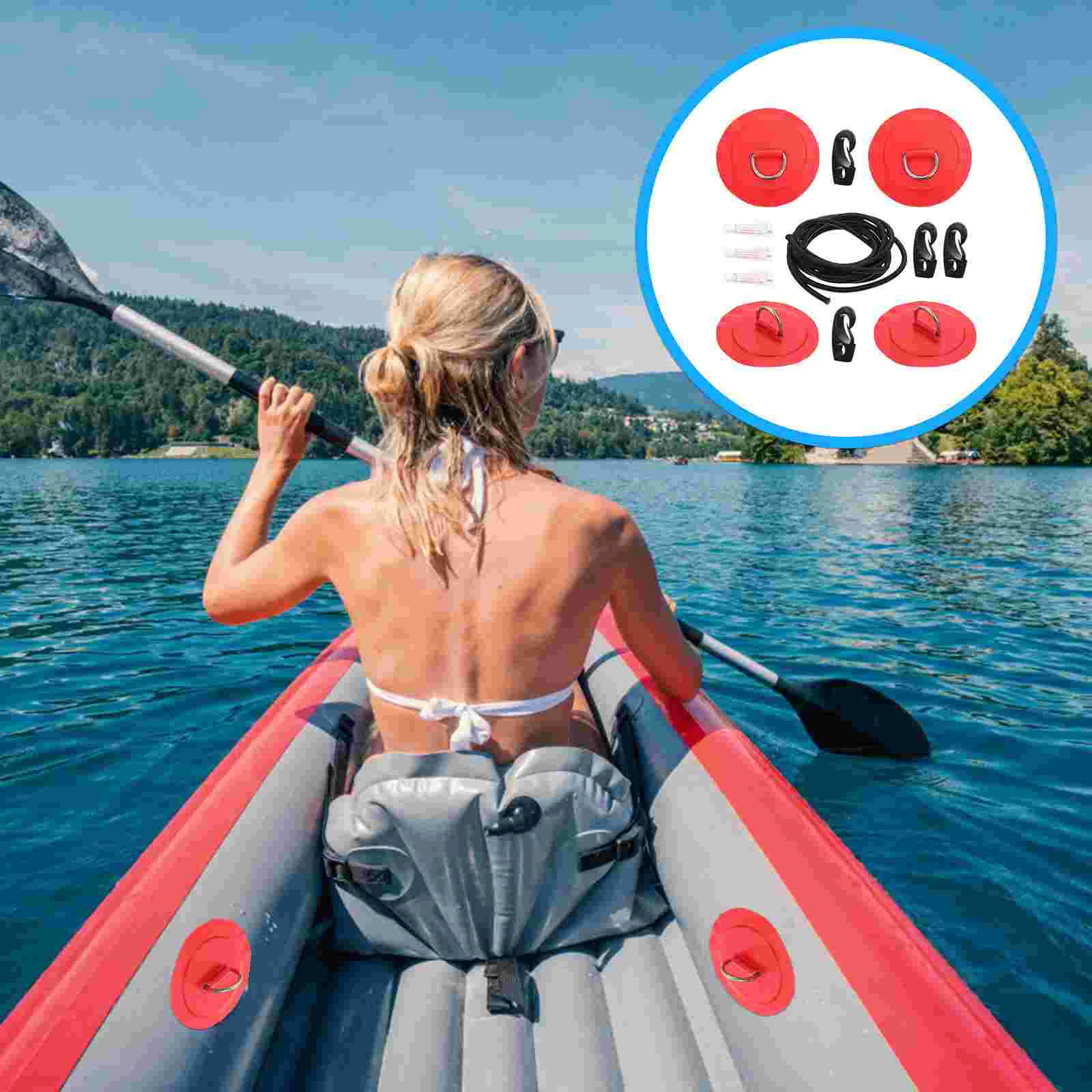 1 Set of Practical PVC Inflatable Boat D-ring Patch Suit Kayak Deck Accessories
1 Set of Practical PVC Inflatable Boat D-ring Patch Suit Kayak Deck Accessories