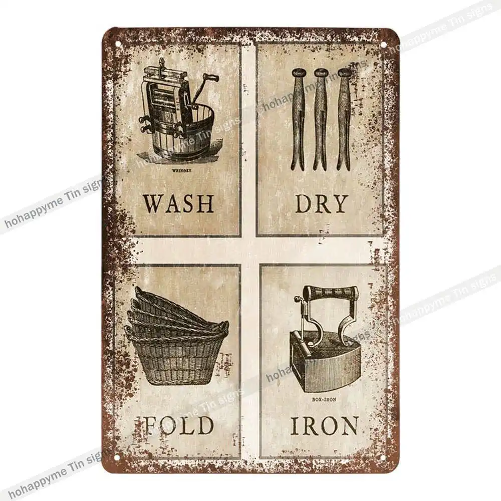 Металлический постер для прачечной hohappyme 20х30 см 
Металлический постер для прачечной hohappyme 20х30 см