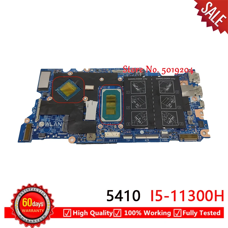 

FOR DELL Vostro 15 5510 5518 5410 5418 Laptop motherboard With SRKH6 i5-11300H 203066-1 5H4MF 05H4MF CN-05H4MF Mainboard