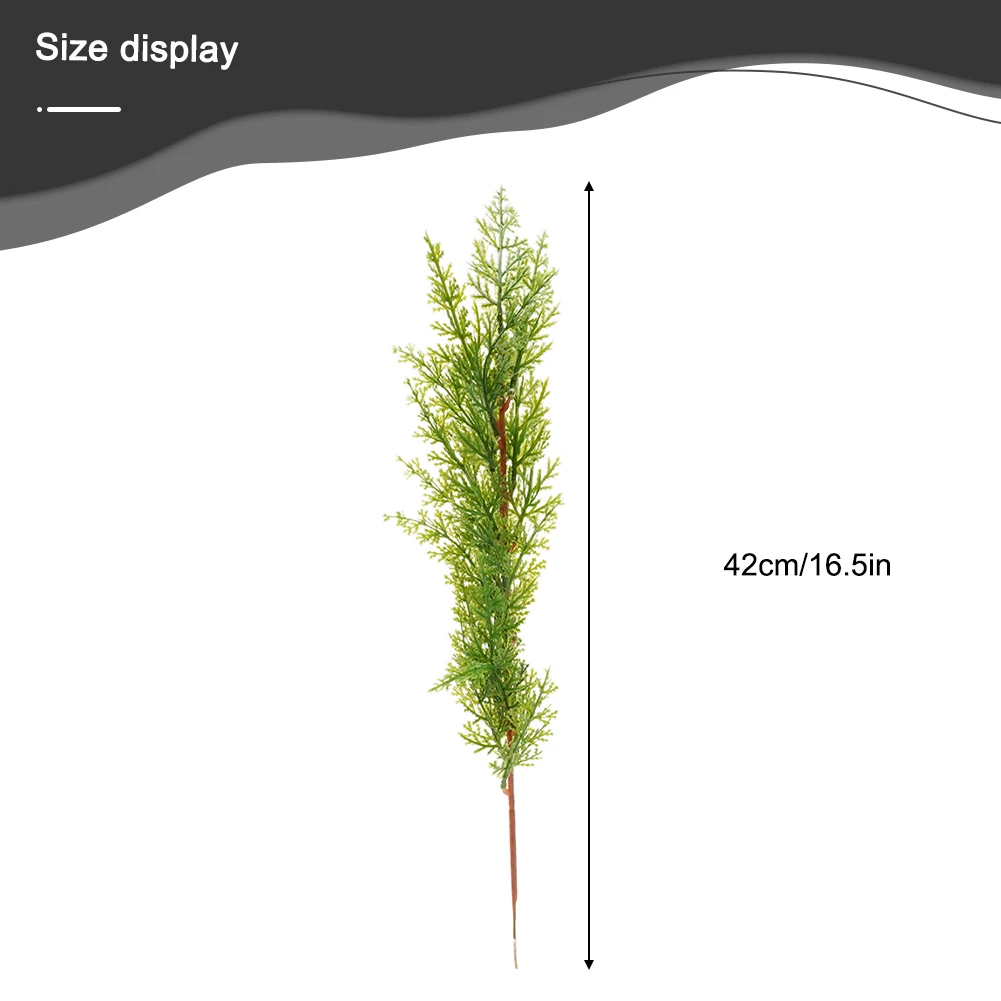 42cm Branch Artificial Leaves Home Office Balcony Garden Room Decor Pine Cypress Fake Plants Green Accessories
42cm Branch Artificial Leaves Home Office Balcony Garden Room Decor Pine Cypress Fake Plants Green Accessories