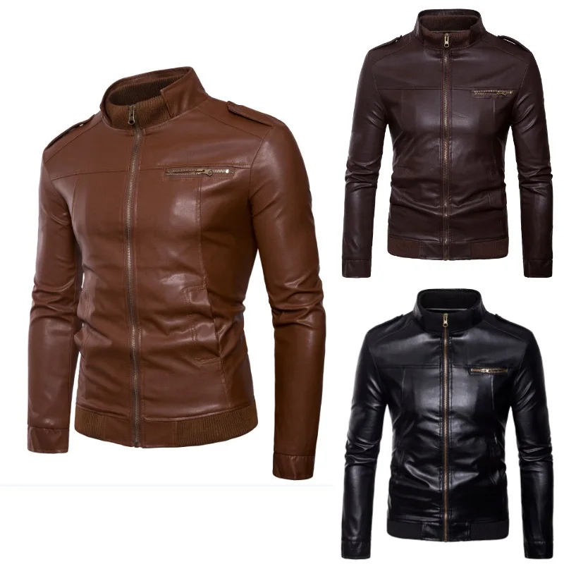 2022 Spring and Autumn New Men's Fashion Casual Pure Color Classic Leather Jacket Men's Long Sleeve High Quality Leather Jacket
2022 Spring and Autumn New Men's Fashion Casual Pure Color Classic Leather Jacket Men's Long Sleeve High Quality Leather Jacket