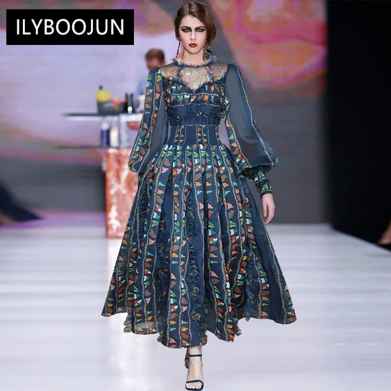 Dresses For Women 2022 Luxury Designer Runway Autumn waveselvedge Lantern Long Sleeve Mesh Stylish Printed Party Lace maxi Dress
Dresses For Women 2022 Luxury Designer Runway Autumn waveselvedge Lantern Long Sleeve Mesh Stylish Printed Party Lace maxi Dress
