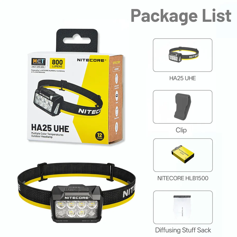 Налобный фонарь Nitecore HA25UHE 800 люмен
Налобный фонарь Nitecore HA25UHE 800 люмен