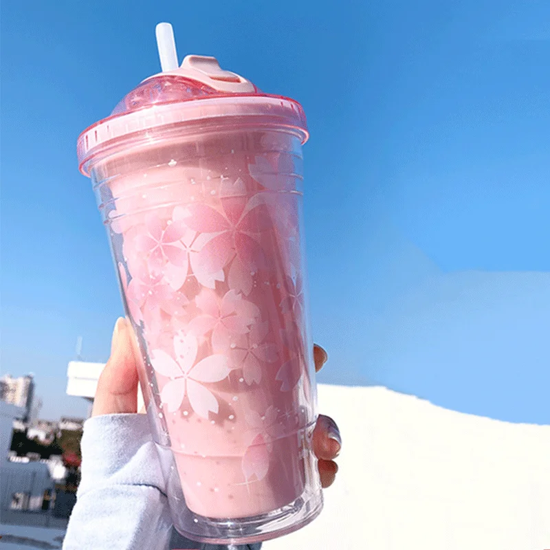 New 2022 Pink Sakura Ice Cup Plastic Water Cup Women's Summer Straw Cup Creative Gift Girls Plastic Water Bottle
New 2022 Pink Sakura Ice Cup Plastic Water Cup Women's Summer Straw Cup Creative Gift Girls Plastic Water Bottle