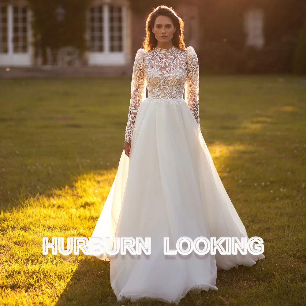 HERBURN Special Modern Wedding Dresses For Women Long Sleeves Delicate Leaf Custom Made Robe Mariee Robe De Soiree Mariage
HERBURN Special Modern Wedding Dresses For Women Long Sleeves Delicate Leaf Custom Made Robe Mariee Robe De Soiree Mariage