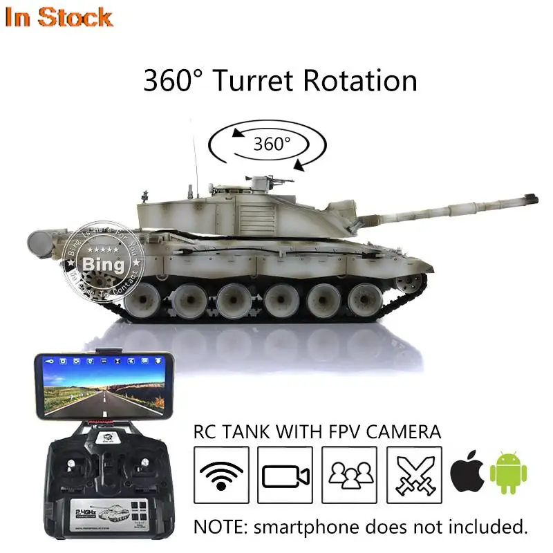 Henglong 1/16 7.0 Challenger II FPV RC Tank 3908 FPV 360 Turret Rotating Steel Gearbox Infrared Battle TH17756-SMT7
Henglong 1/16 7.0 Challenger II FPV RC Tank 3908 FPV 360 Turret Rotating Steel Gearbox Infrared Battle TH17756-SMT7