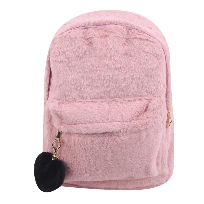 Winter Soft Women Large Cute Solid Faux Fur Backpack Heart Pendant Winter Soft Women's Big Plush Backpack Pink Black White
Winter Soft Women Large Cute Solid Faux Fur Backpack Heart Pendant Winter Soft Women's Big Plush Backpack Pink Black White