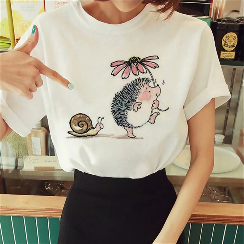 90'S Girls T-shirt Cute Hedgehog Cartoon Fun Print women T shirt O-neck Short Sleeve t shirt female Summer Harajuku Tshirt Lady
90'S Girls T-shirt Cute Hedgehog Cartoon Fun Print women T shirt O-neck Short Sleeve t shirt female Summer Harajuku Tshirt Lady