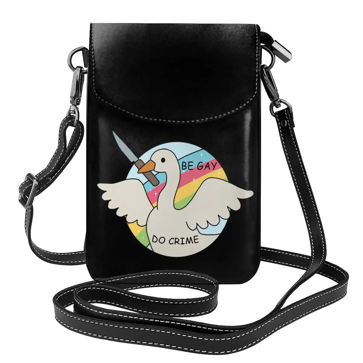 Be Gay Do Crime Goose сумка через плечо с гордом геем нож Радуга Стильные Кожаные Дорожные женские сумки студенческий кошелек подарки 
Be Gay Do Crime Goose сумка через плечо с гордом геем нож Радуга Стильные Кожаные Дорожные женские сумки студенческий кошелек подарки