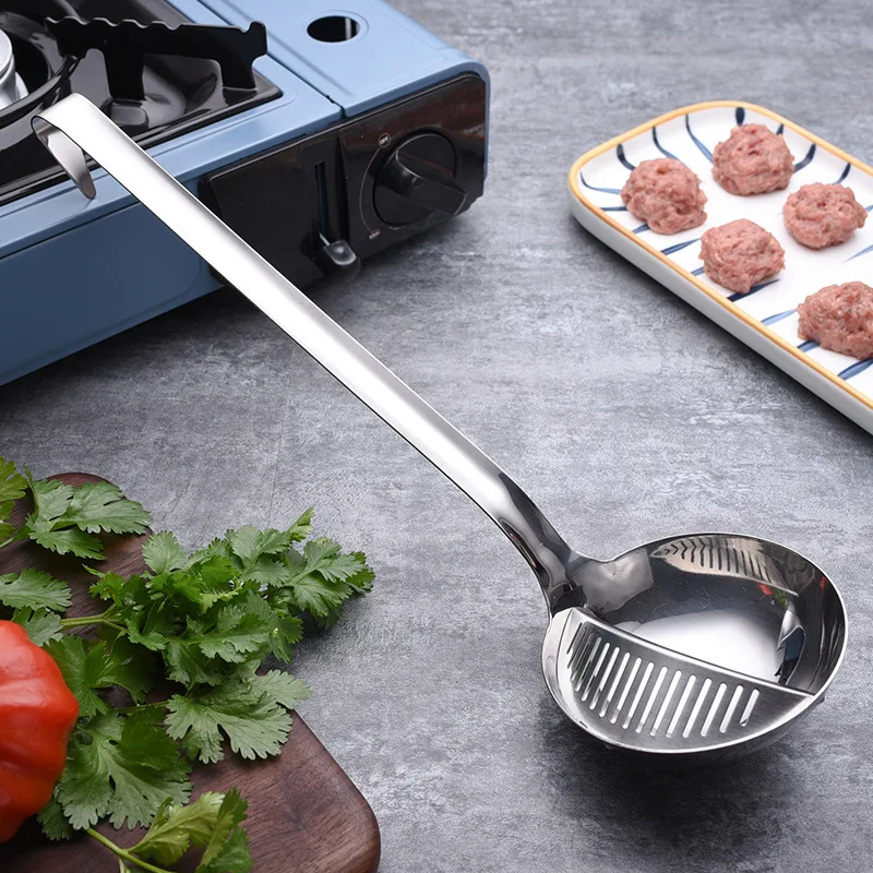 Double-use Soup Spoon Cooking Colander Stainless Steel Long Handle Home Ladle Strainer Kitchen Porridge Scoop Tableware Tool
Double-use Soup Spoon Cooking Colander Stainless Steel Long Handle Home Ladle Strainer Kitchen Porridge Scoop Tableware Tool