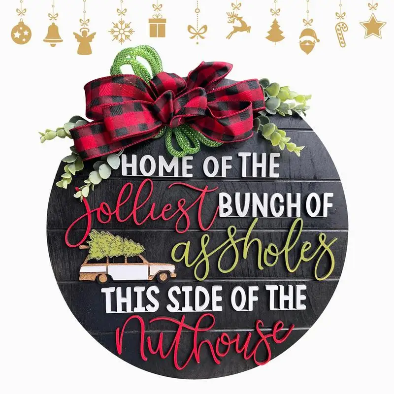 Christmas Door Sign Crazy Christmas Holiday Funny Door Hanger Round Wood Sign Hanging Door Sign For Home Patio Garden Farmhouse
Christmas Door Sign Crazy Christmas Holiday Funny Door Hanger Round Wood Sign Hanging Door Sign For Home Patio Garden Farmhouse